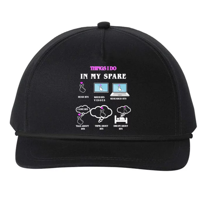 BTS Things I Do Spare Time Funny Snapback Five-Panel Rope Hat