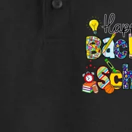 Back To School Happy First Day Of School Teachers Students Dry Zone Grid Performance Polo