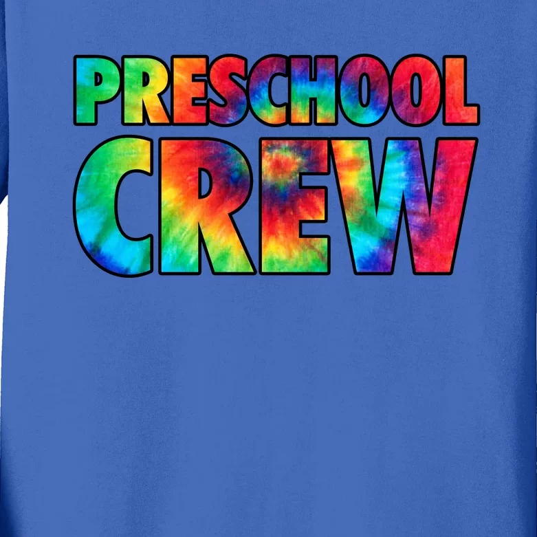 Back To School Preschool Crew Tie Dye Teacher Kids Long Sleeve Shirt