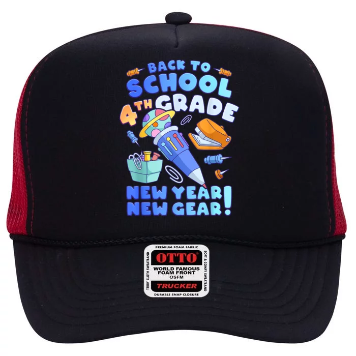 Back To School Boy 4th Grade School Supplies High Crown Mesh Trucker Hat