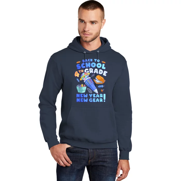 Back To School Boy 4th Grade School Supplies Hoodie