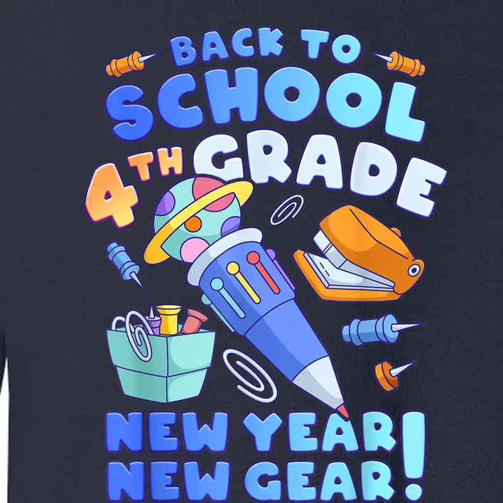 Back To School Boy 4th Grade School Supplies Toddler Sweatshirt