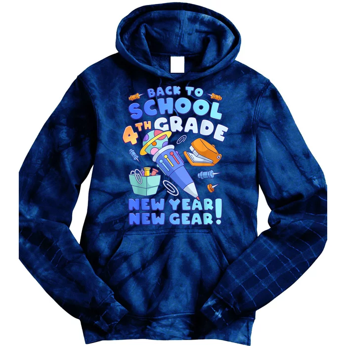 Back To School Boy 4th Grade School Supplies Tie Dye Hoodie