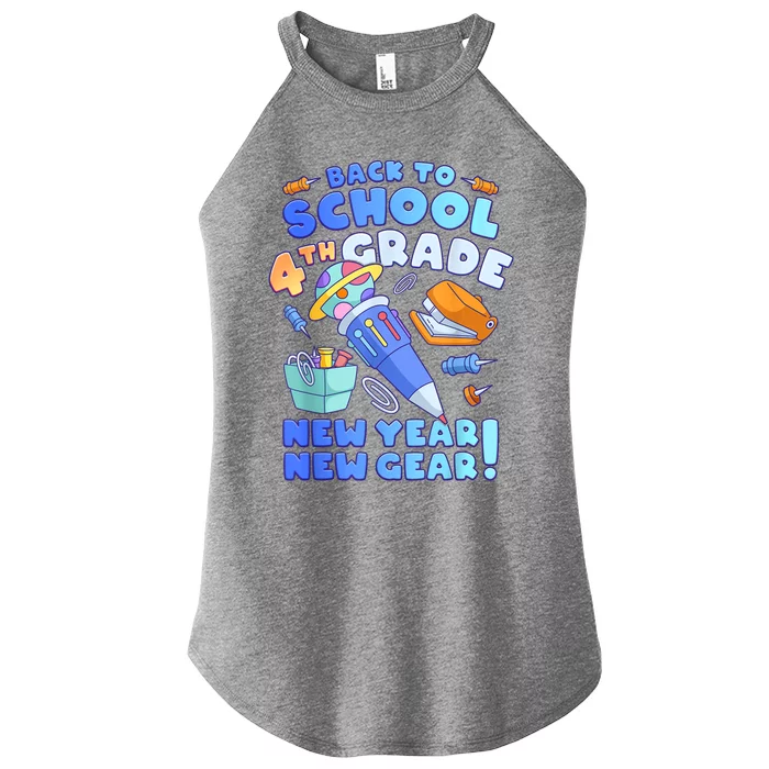 Back To School Boy 4th Grade School Supplies Women’s Perfect Tri Rocker Tank