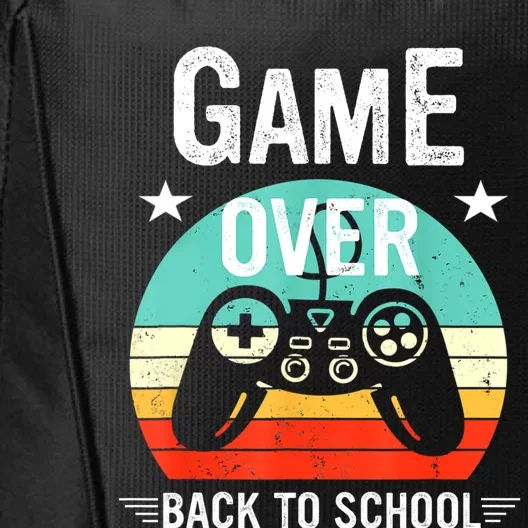 Back To School Game Over First Day Of School Funny Gamer City Backpack