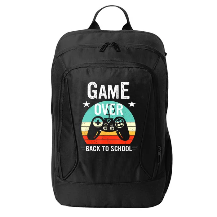 Back To School Game Over First Day Of School Funny Gamer City Backpack