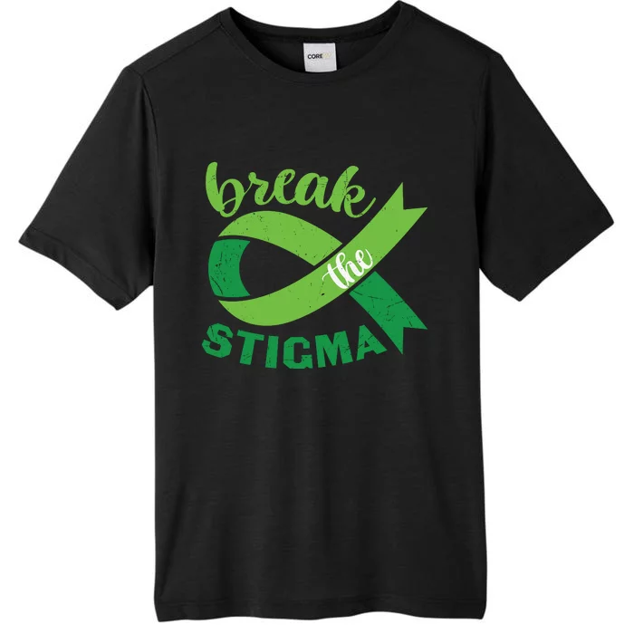 Break The Stigma Ribbon Mental Health Awareness ChromaSoft Performance T-Shirt