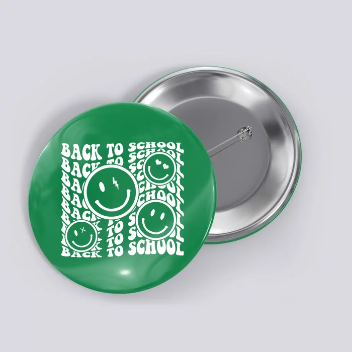 Back To School Retro Smile Face Button