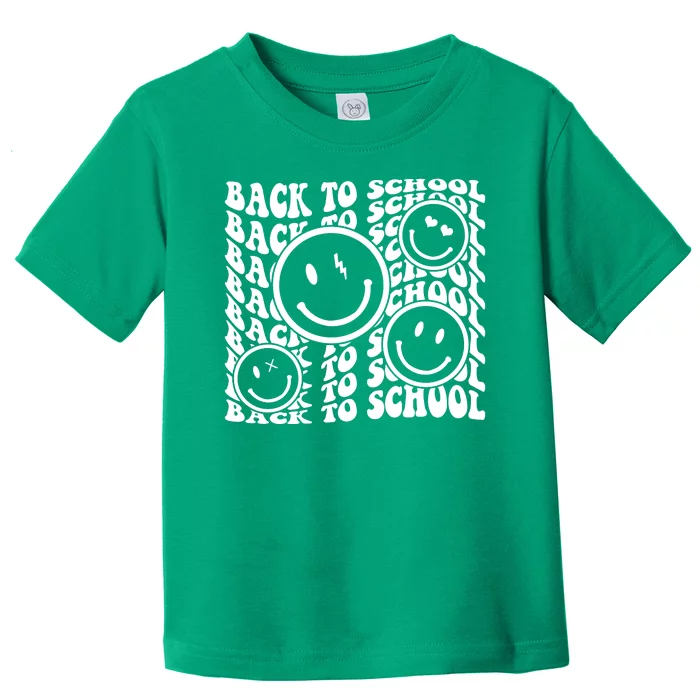 Back To School Retro Smile Face Toddler T-Shirt