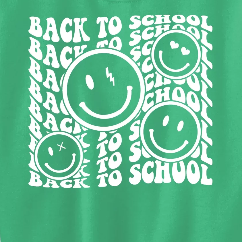 Back To School Retro Smile Face Kids Sweatshirt