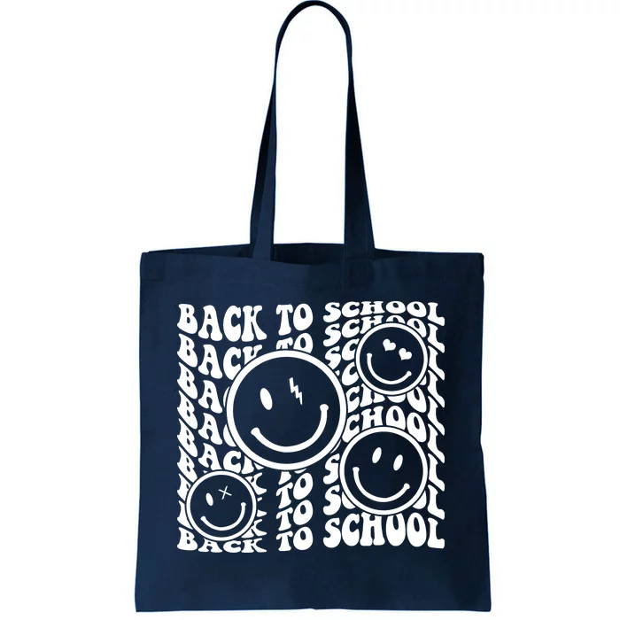 Back To School Retro Smile Face Tote Bag