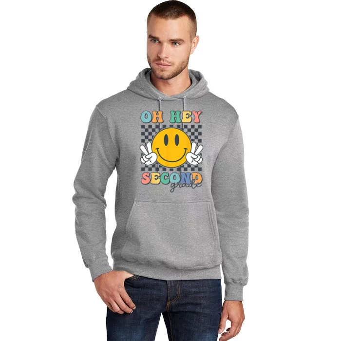 Back To School Oh Hey Second Grade Retro Teacher Student Tall Hoodie