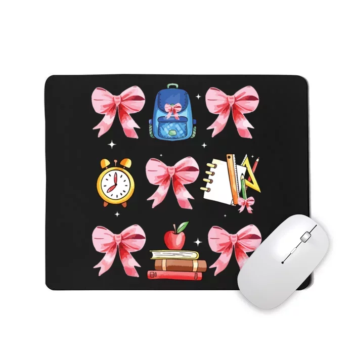 Back To School Girl Coquette Bow First Day Of School Mousepad