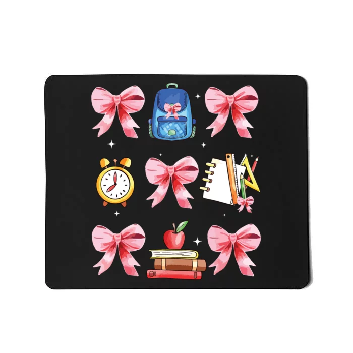 Back To School Girl Coquette Bow First Day Of School Mousepad