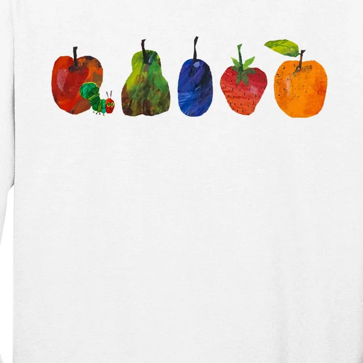 Back To School Cute Hungry Caterpillar Teacher Kindergarten Tall Long Sleeve T-Shirt