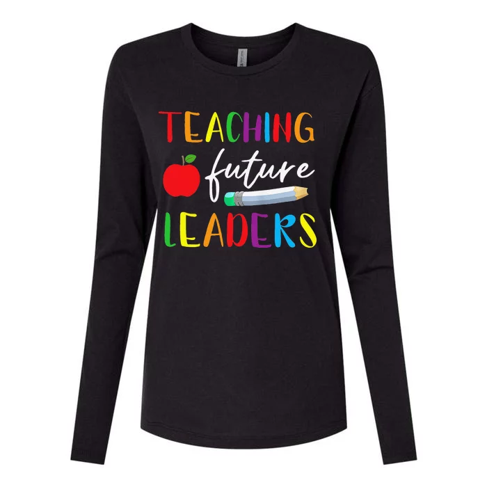 Back To School Teaching Future Leaders Teacher Life Gifts Womens Cotton Relaxed Long Sleeve T-Shirt