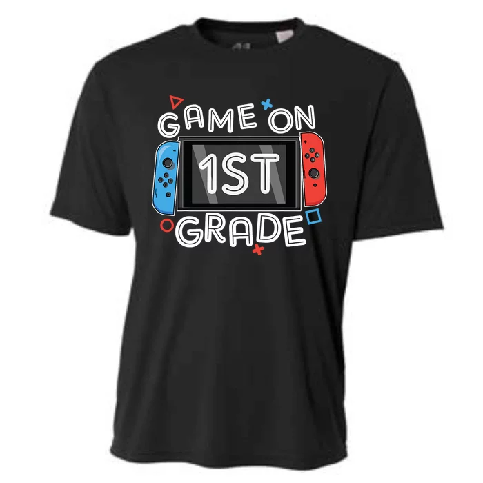 Back To School Game On 1st Grade Funny Gamer Kids Boy Cooling Performance Crew T-Shirt