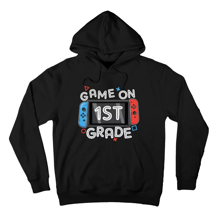 Back To School Game On 1st Grade Funny Gamer Kids Boy Hoodie