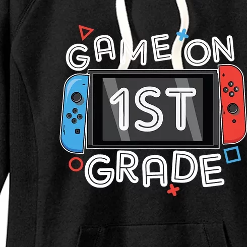 Back To School Game On 1st Grade Funny Gamer Kids Boy Women's Fleece Hoodie