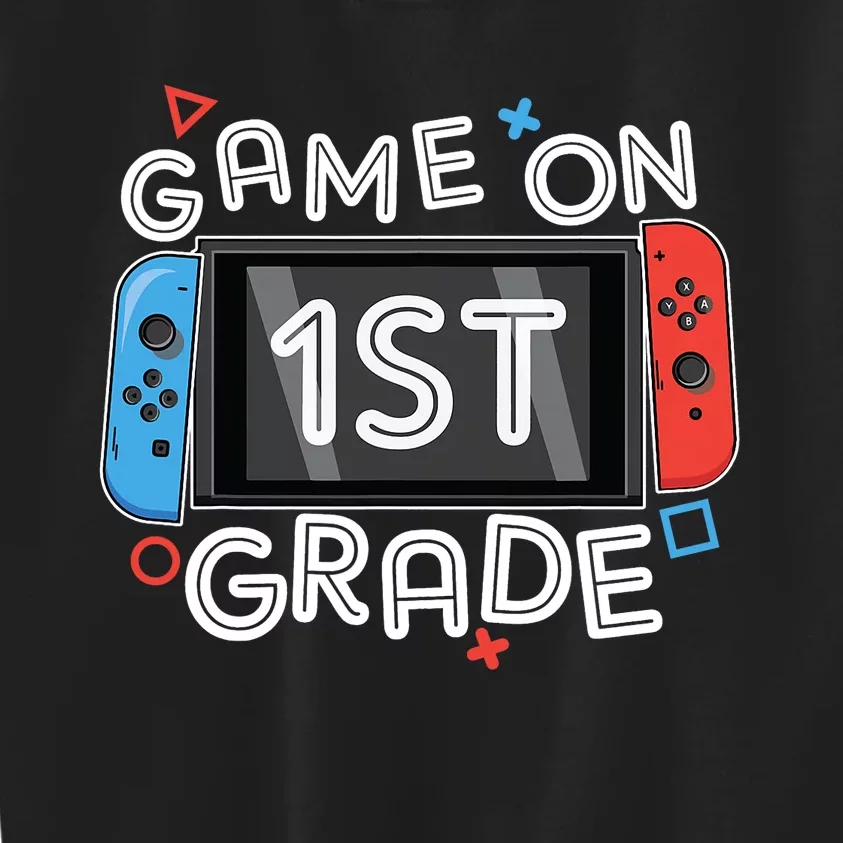 Back To School Game On 1st Grade Funny Gamer Kids Boy Kids Sweatshirt