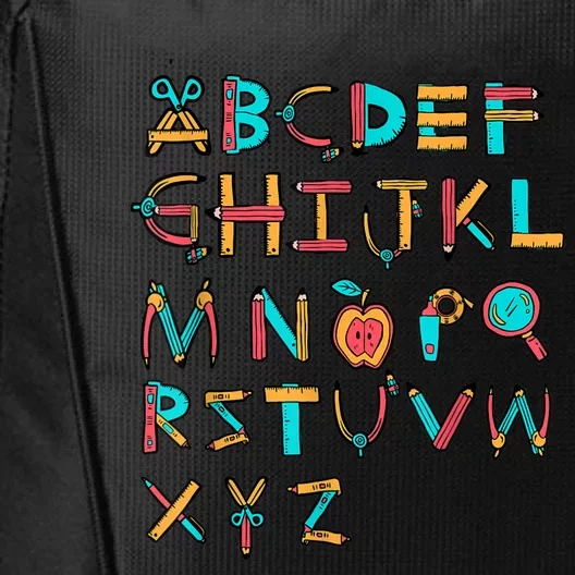 Back To School Alphabet Kindergarten Teacher City Backpack