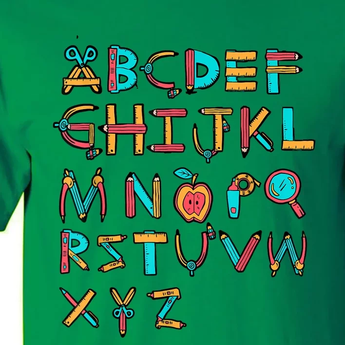 Back To School Alphabet Kindergarten Teacher Tall T-Shirt