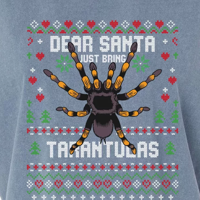 Black Tarantula Spider Christmas Ugly Xmas Sweater Funny Gift Garment-Dyed Women's Muscle Tee