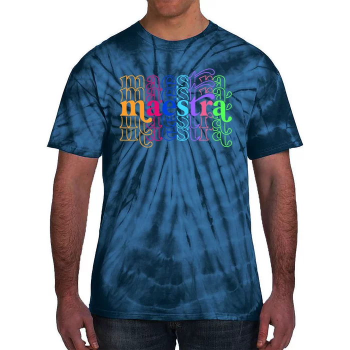 Back To School Maestra Cute Funny Spanish Teacher Tie-Dye T-Shirt