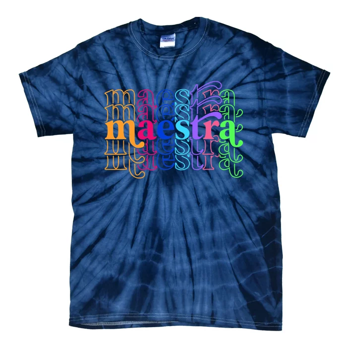 Back To School Maestra Cute Funny Spanish Teacher Tie-Dye T-Shirt