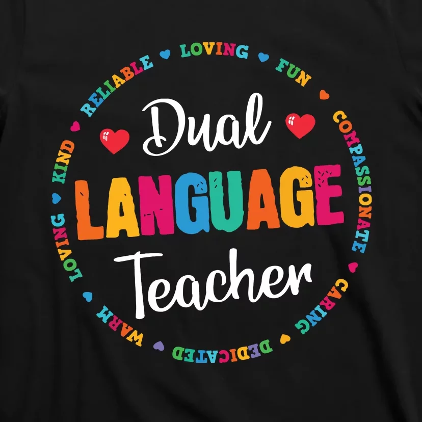 Back To School Squad Students Cute Dual Language Teacher T-Shirt