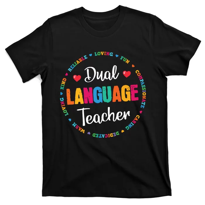 Back To School Squad Students Cute Dual Language Teacher T-Shirt