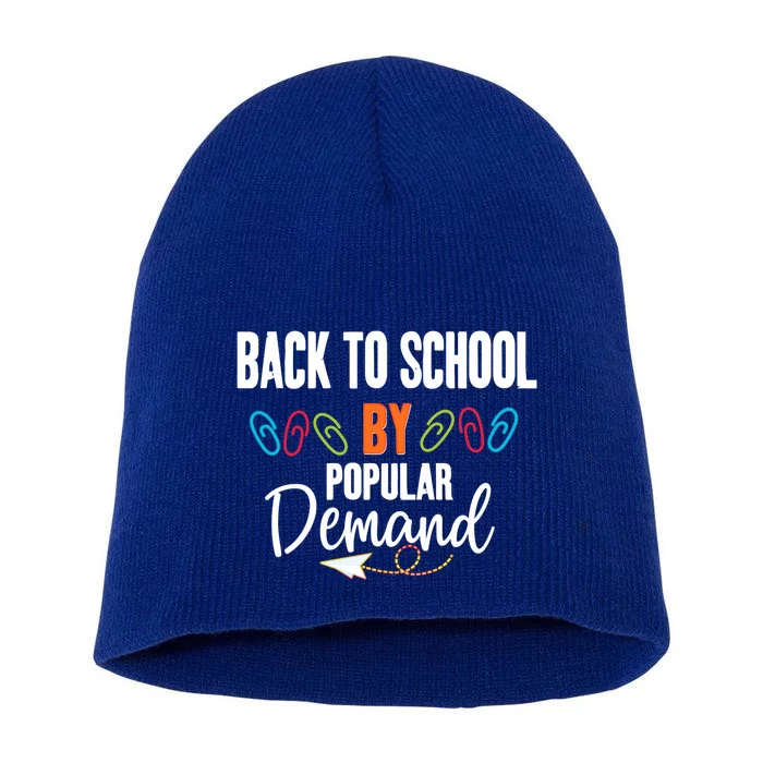 Back To School By Popular Ded Typography Gift Short Acrylic Beanie