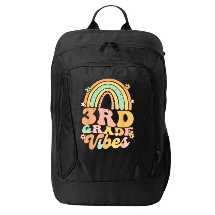 Back To School Third Grade Vibes Student Teacher Rainbow City Backpack