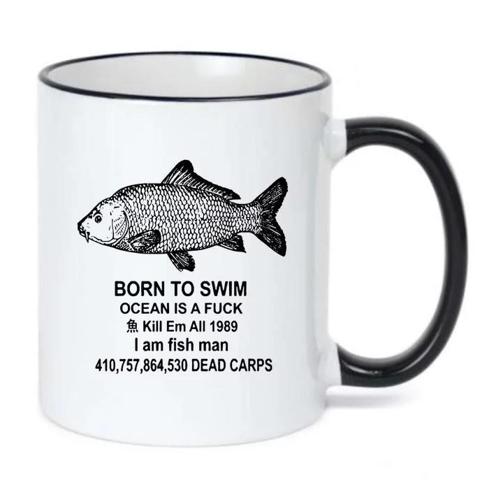 Born To Swim Ocean Is A Fuck Black Color Changing Mug