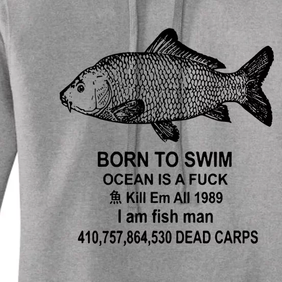 Born To Swim Ocean Is A Fuck Women's Pullover Hoodie