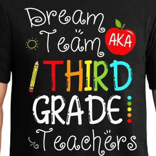 Back To School Dream Team Aka 3rd Grade Teachers Colourful Pajama Set