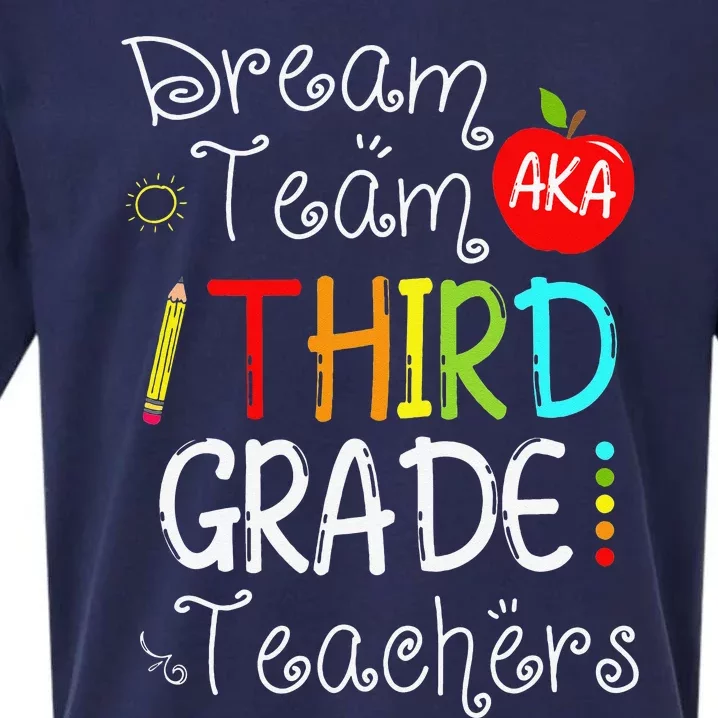 Back To School Dream Team Aka 3rd Grade Teachers Colourful Sueded Cloud Jersey T-Shirt