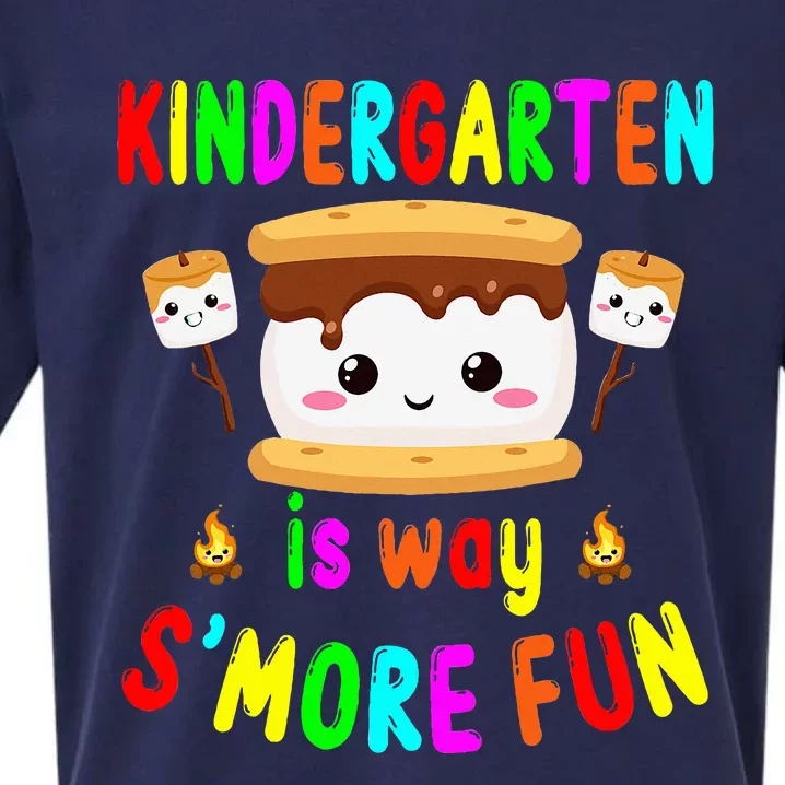 Back To School Kindergarten Is Way SMore Fun Teachers Sueded Cloud Jersey T-Shirt