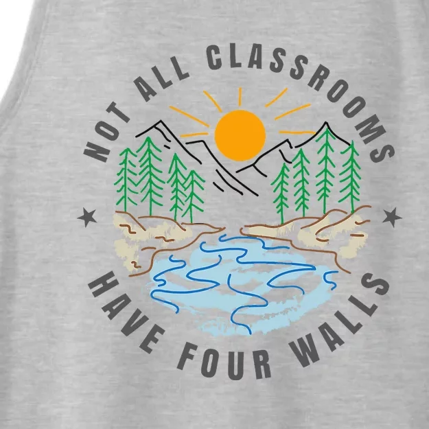 Back To School Not All Classrooms Have Four Walls Nature Ladies Tri-Blend Wicking Tank