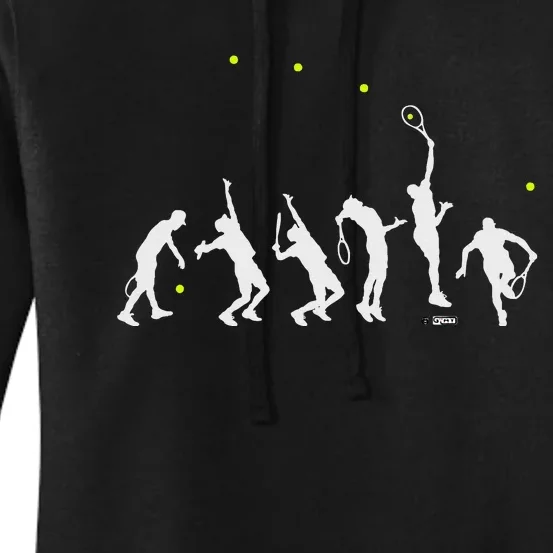 Big Tennis Serve Tennis Silhouette Big Serve Women's Pullover Hoodie