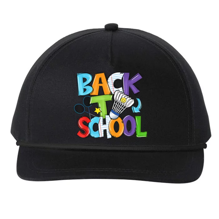 Back To School Badminton Players Funny First Day Of School Snapback Five-Panel Rope Hat