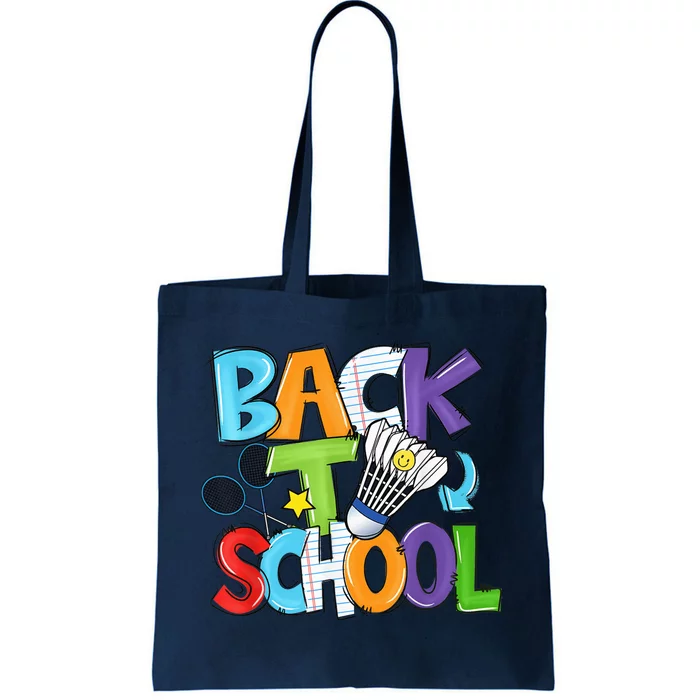 Back To School Badminton Players Funny First Day Of School Tote Bag