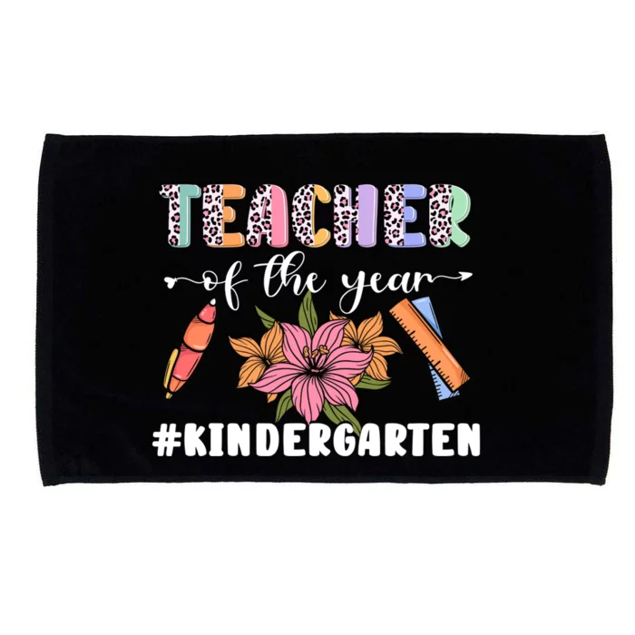 Back To School Teacher Of The Year Kindergarten Cool Gift Microfiber Hand Towel