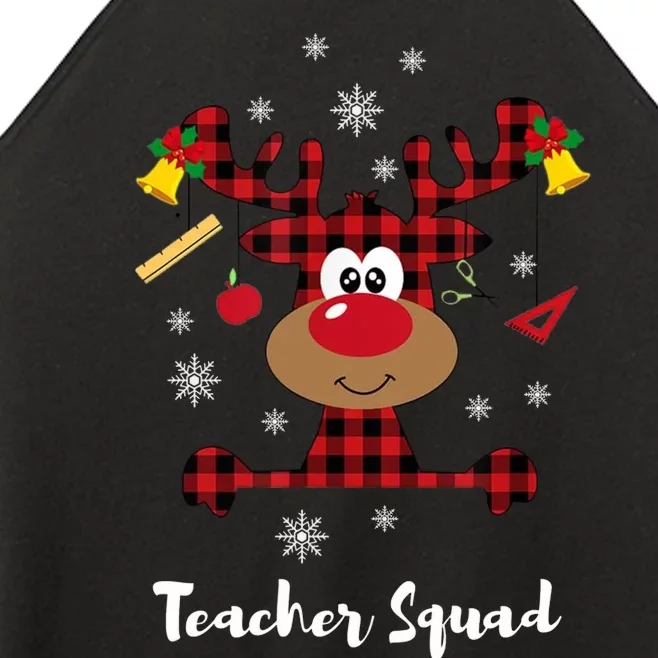 Bleached Teacher Squad Reindeer Funny Teacher Christmas Xmas Women’s Perfect Tri Rocker Tank