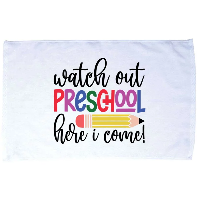 Back To School Watch Out Kindergarten Here I Come School Vibes 1st Day Of School Microfiber Hand Towel