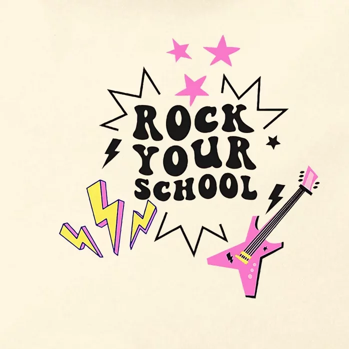 Back To School Rock Your School Music Lover School Zip Tote Bag