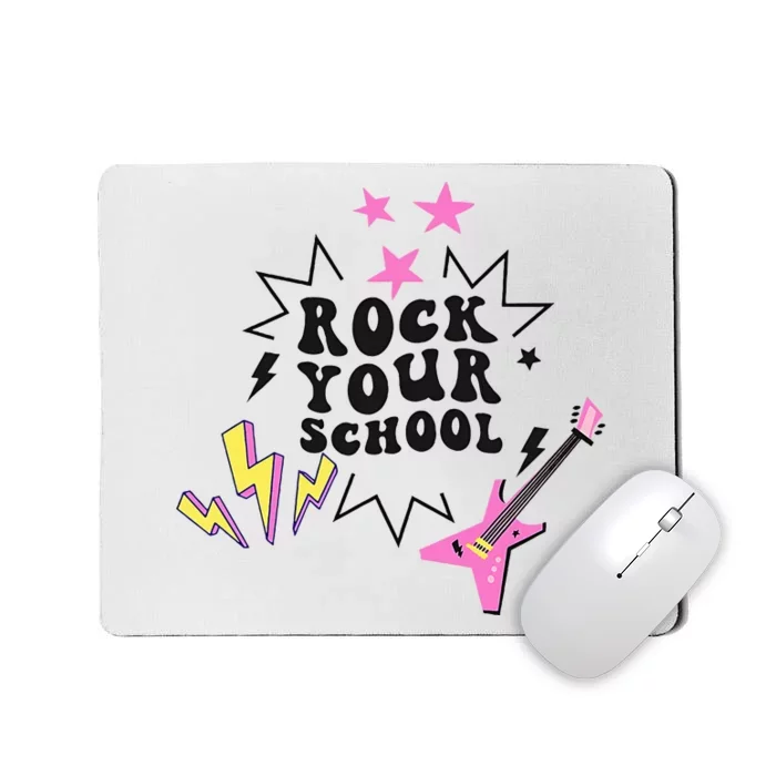 Back To School Rock Your School Music Lover School Mousepad