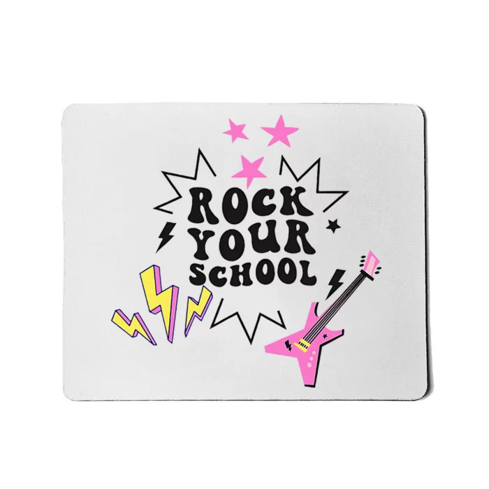 Back To School Rock Your School Music Lover School Mousepad