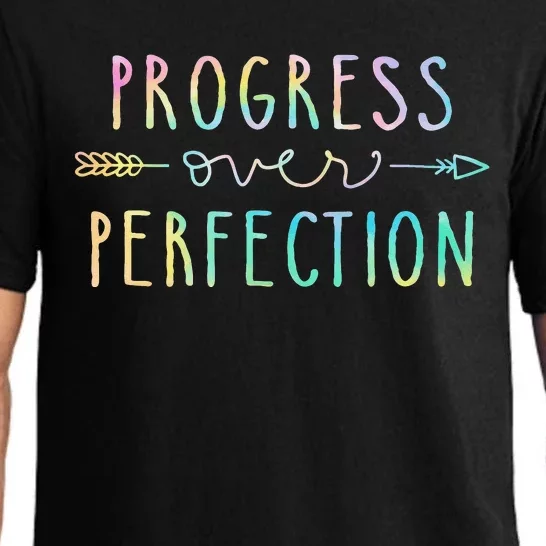 Back To School Progress Over Perfection Motivational Gifts Pajama Set