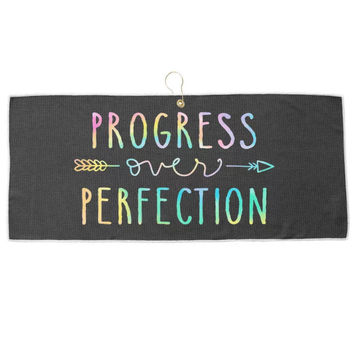 Back To School Progress Over Perfection Motivational Gifts Large Microfiber Waffle Golf Towel